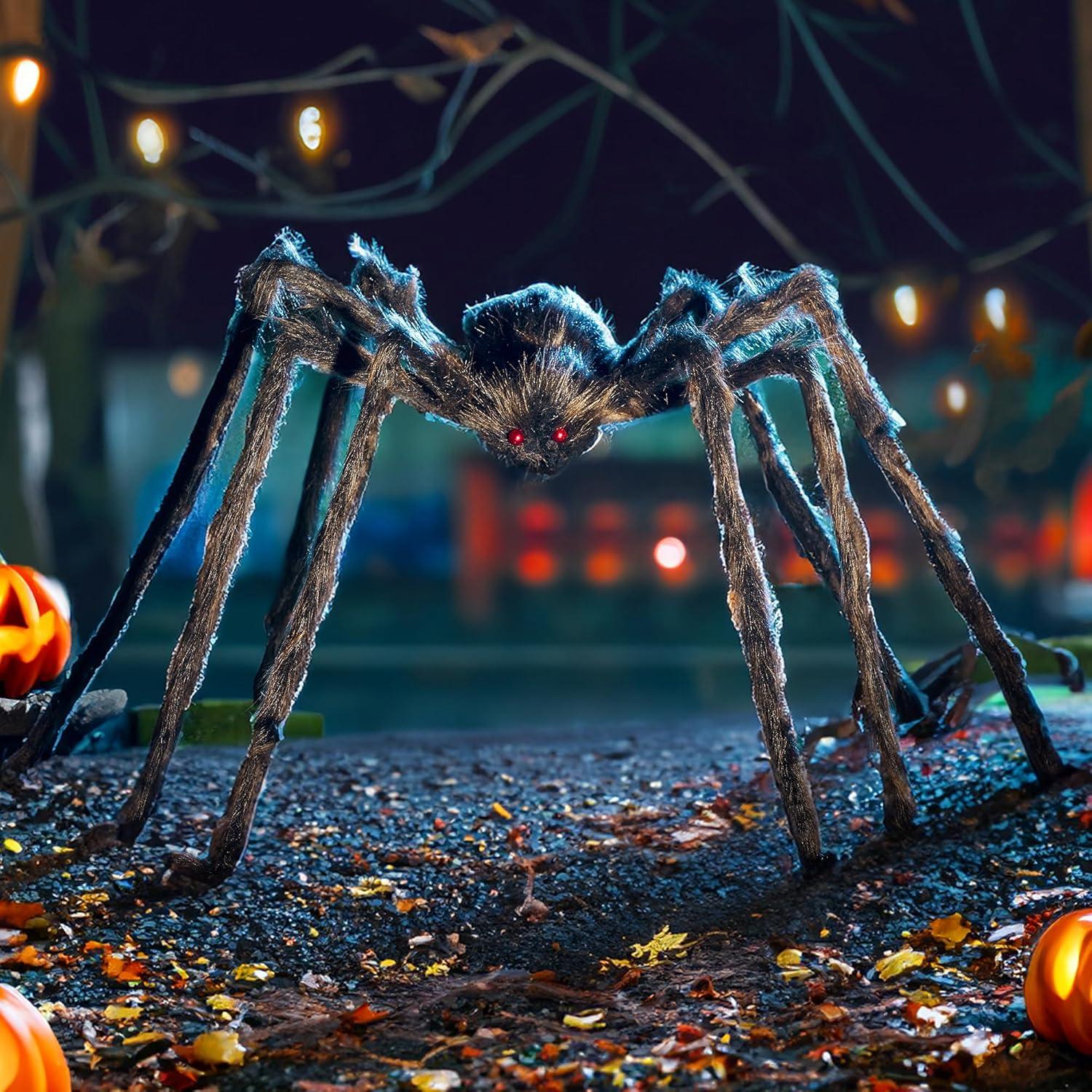 Halloween Riesenspinne 150 cm braun gruselig Haarspinne Hof Garten