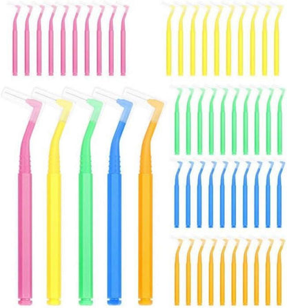 50 Interdentalbürsten Bunt 5 Größen Dentalbürsten