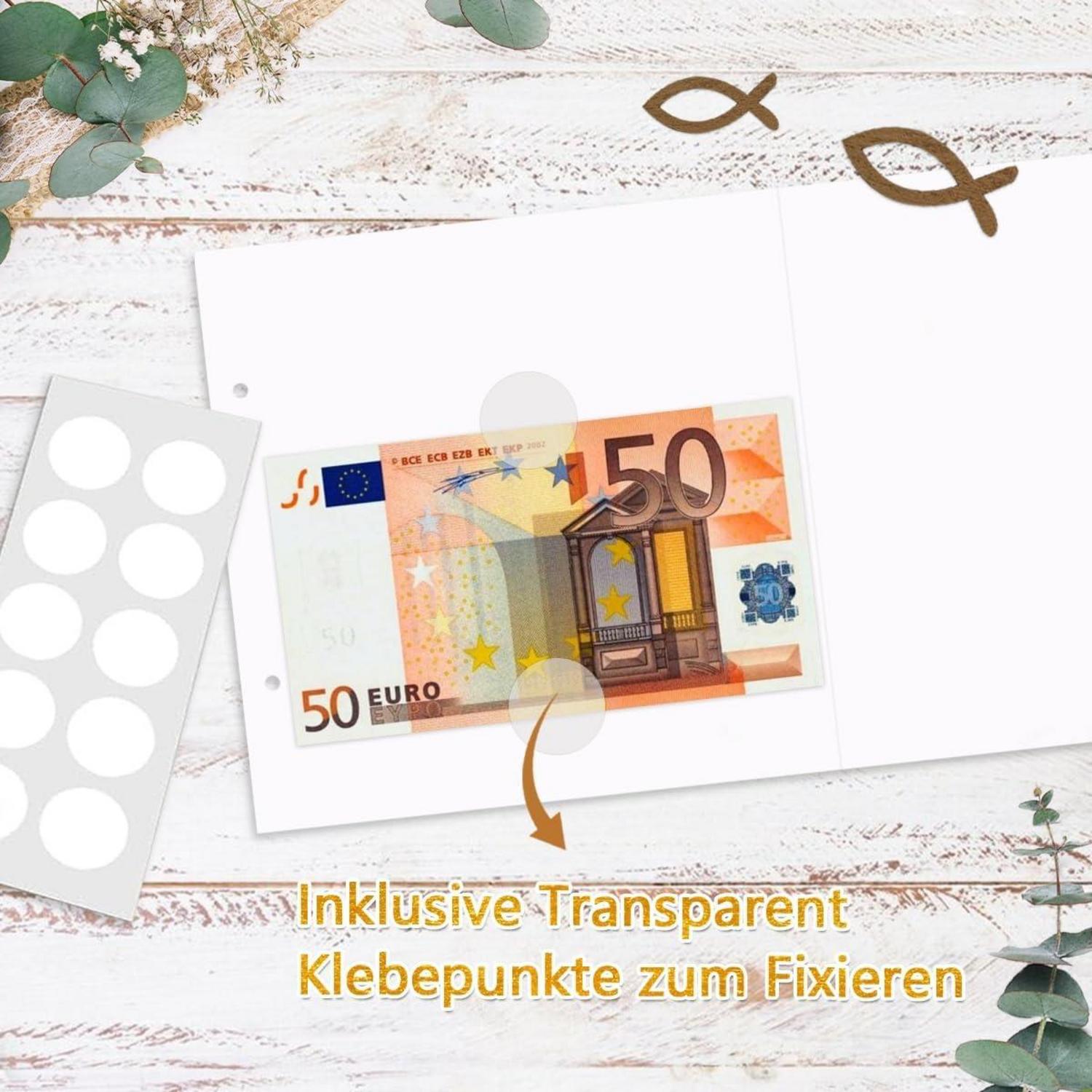 Luckeey Geldgeschenke Verpackung zur Taufe mit Karte und Umschlägen