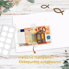 Luckeey Geldgeschenke Verpackung zur Taufe mit Karte und Umschlägen