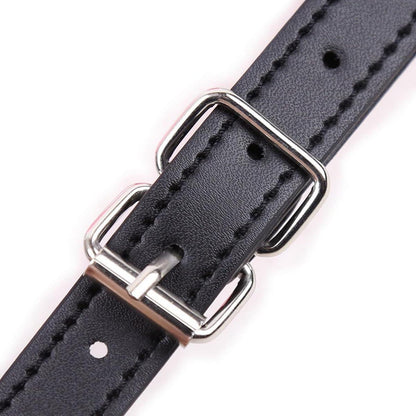 Verstellbarer Silikon Mundknebel, SM Bondage Ballknebel, Leder, Rot