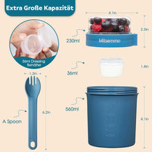 Müslibecher to Go 560ml Joghurtbecher Kinder Löffel Müsli