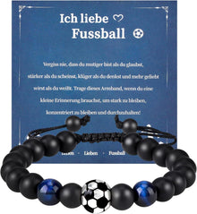 Fußball Armband Geschenke für Jungs Naturstein Teufelskicker 5-10