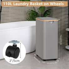 110L Wäschekorb mit Deckel und