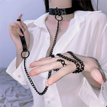 TUYMNI Halsband Flirt Erwachsene Sexspielzeug SM Leder Halsbänder BDSM Fetisch für Paare
