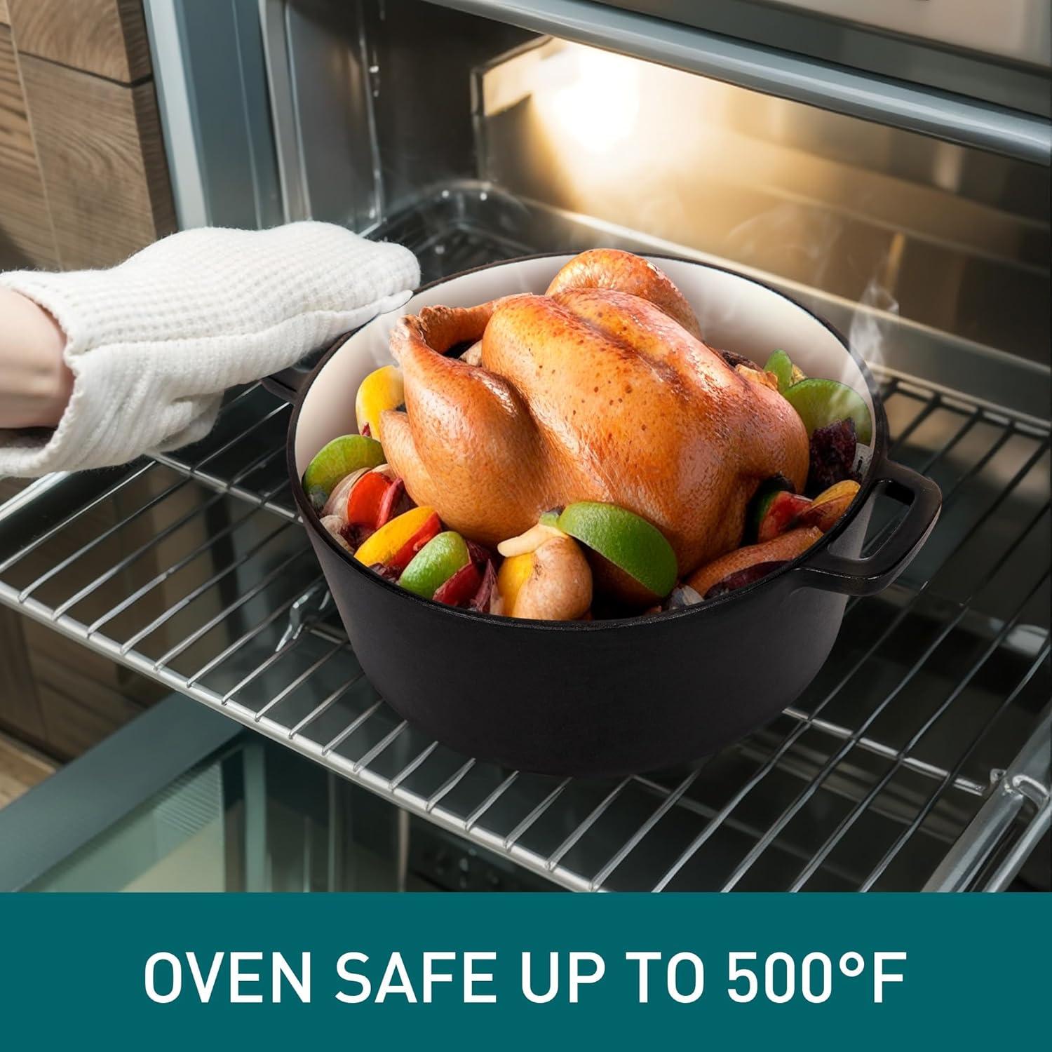 Kitchen Academy 5 QT Gusseisen Dutch Oven Pfannendeckel Bräter