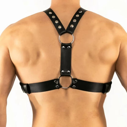 BDSM Männer Leder Brust Harness Punk Gothic Fetisch Erotik Dessous