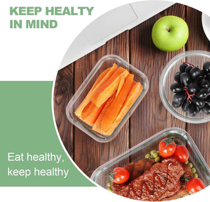 Glasbehälter Set 12 Behälter 12 Deckel Frischhaltedosen Meal Prep Boxen