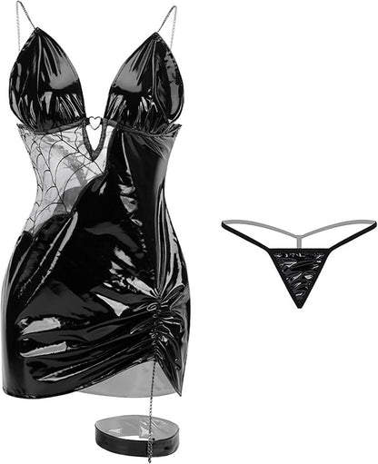 Sexy Cosplay Dessous Outfit mit G-String und Strumpfband