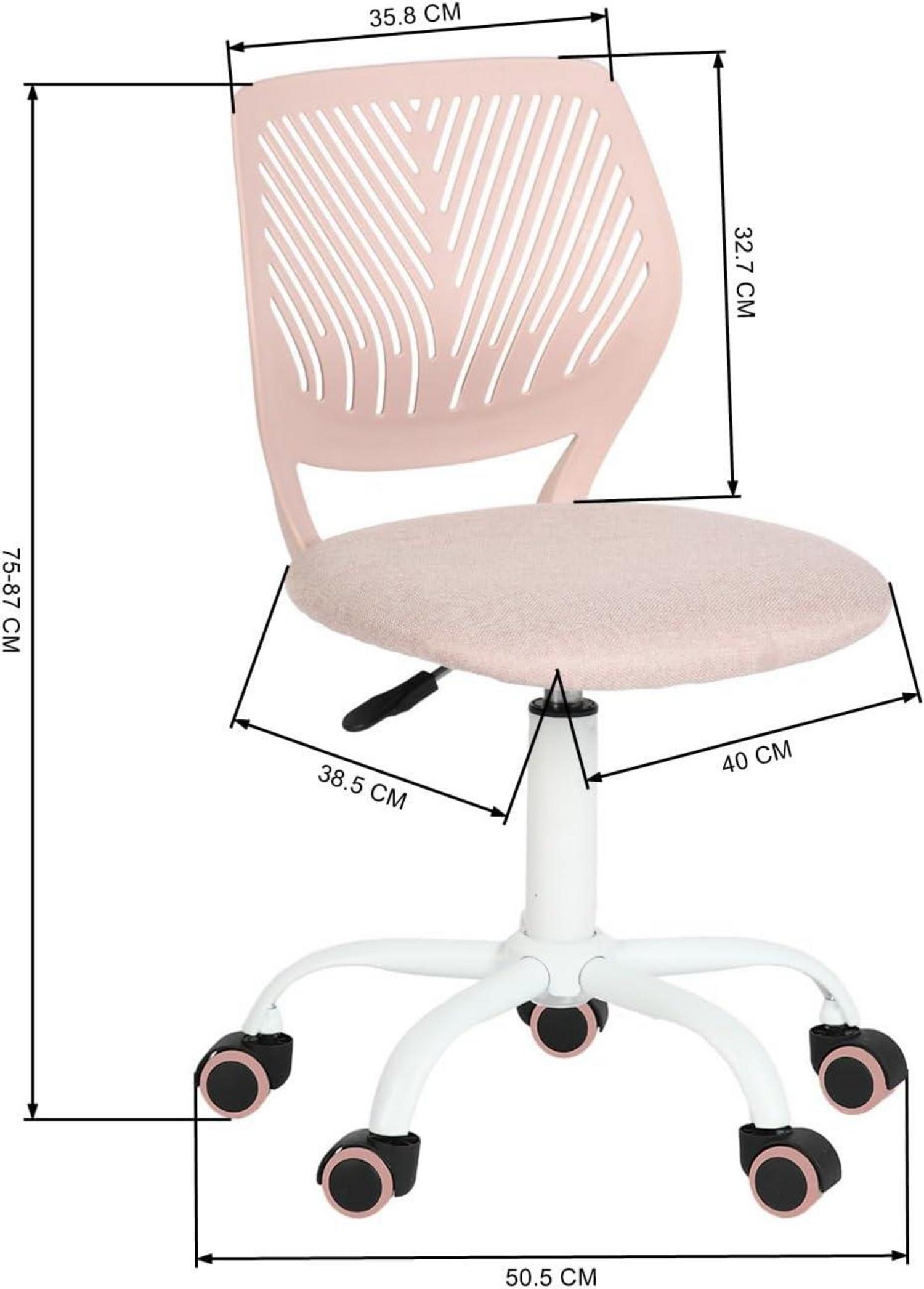 Ergonomischer Leinen-Schreibtischstuhl ohne Armlehne höhenverstellbar