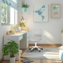 Homy Casa Leinenstoff Schreibtischstuhl ergonomisch