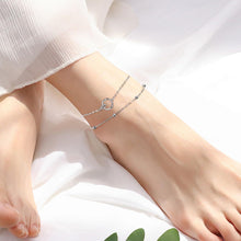 J.MUEN Fußkettchen Silber 925 Verstellbar Geschenk Damen