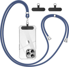 Handykette Universal Handy Lanyard mit 2 Stück Patch Blau