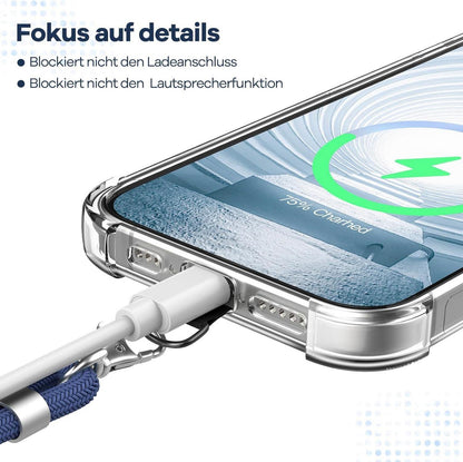 Handykette Universal mit 2 Patch für Smartphones - Blau, Einstellbar