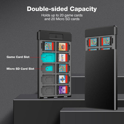Switch Spiele Aufbewahrungsbox mit 20 Spiele Karte Slots