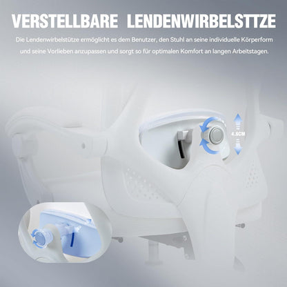 Ergonomischer Bürostuhl mit Kopf- und