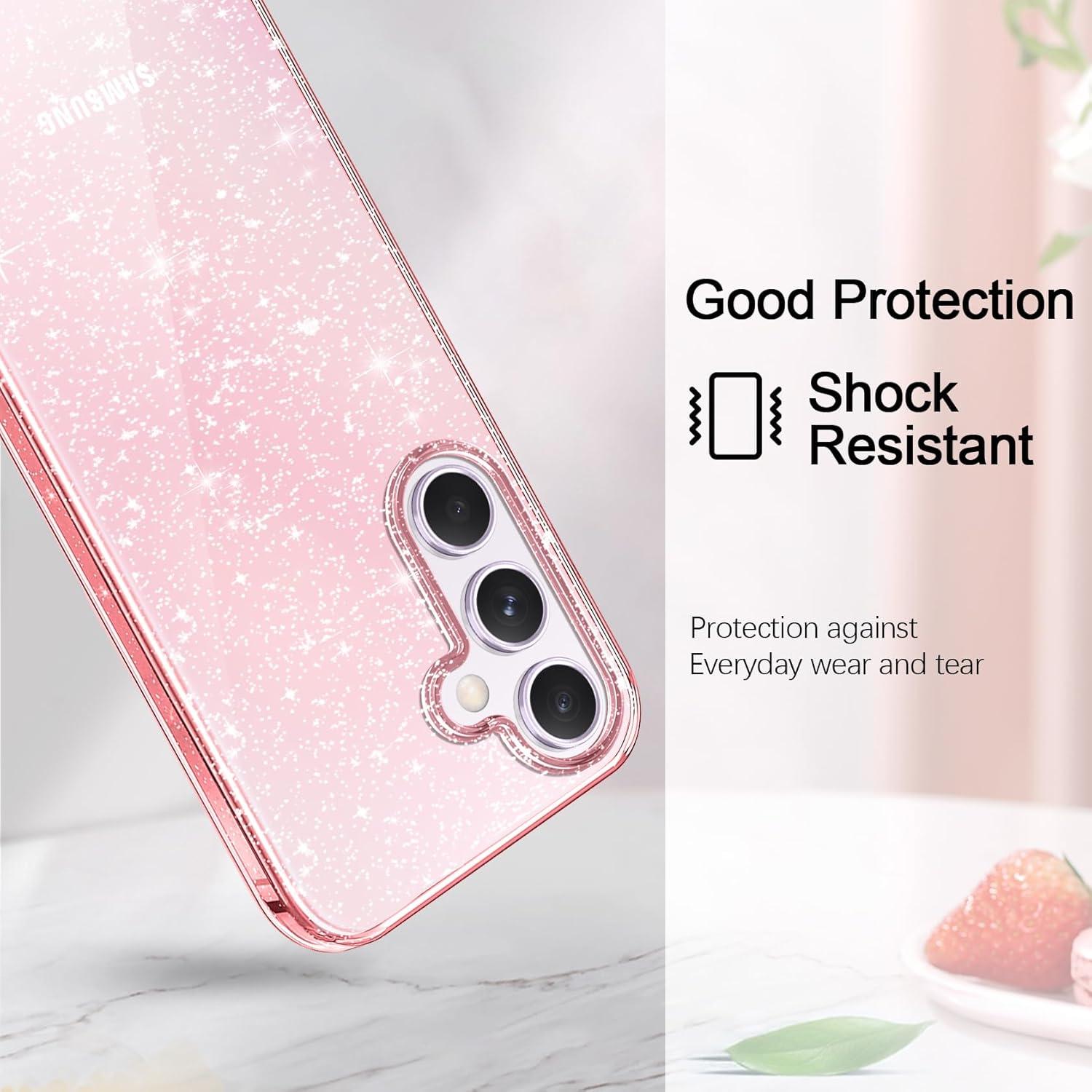 Samsung Galaxy A55 5G Glitzer Handyhülle mit Schutzfolie