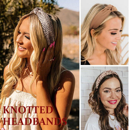 Damen Haarreifen 4er Pack Stirnband Knoten Haarband trendiger Mori-Stil