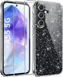 Handyhülle Glitzer Samsung Galaxy A55 5G transparent TPU Case