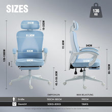 Ergonomischer Schreibtischstuhl mit Kopfstütze und