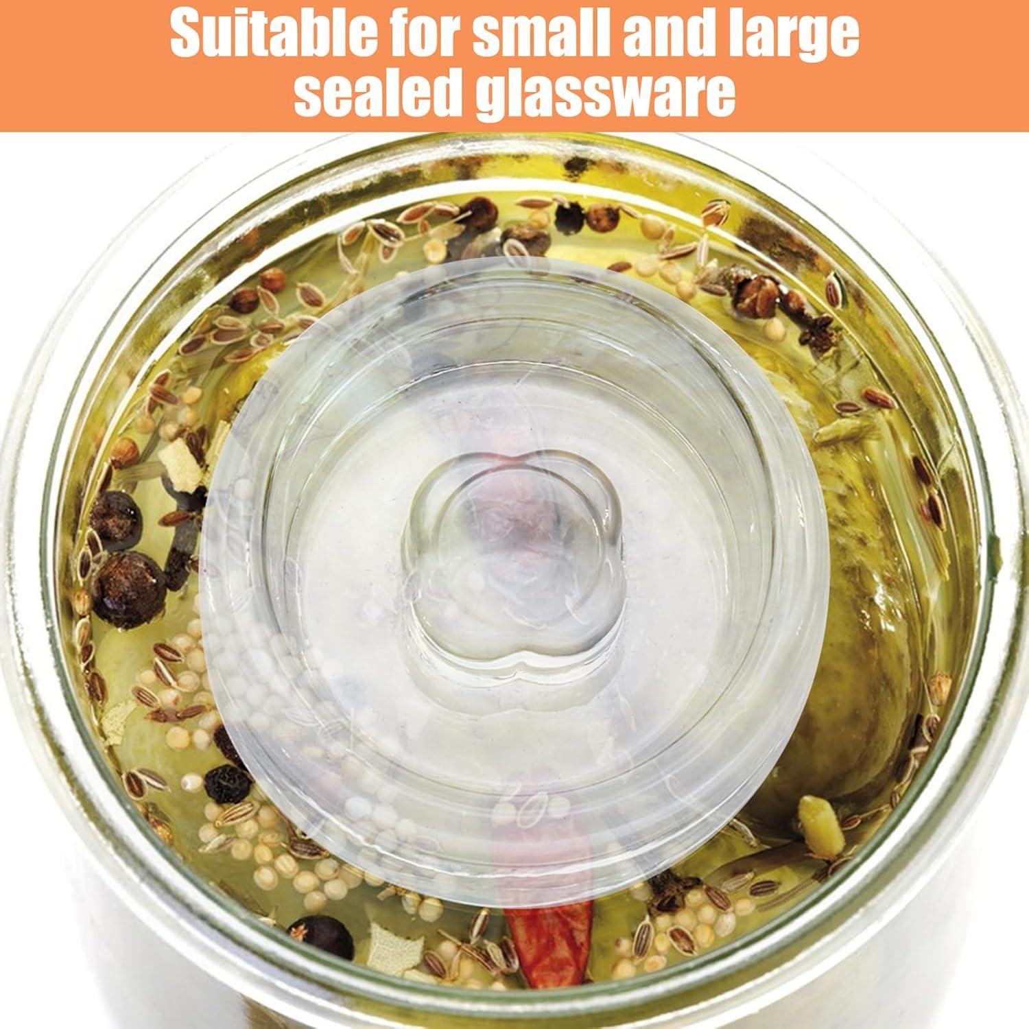 2er Set Fermentiergewichte Glas mit Griff für Fermentation