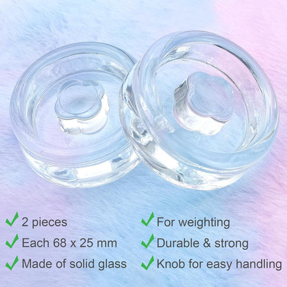 2er Set Fermentiergewichte Glas mit Griff für Fermentation und