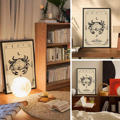 Konstellation Leinwandbilder mit Rahmen 30x40cm Schwarz Wohnzimmer Wandkunst