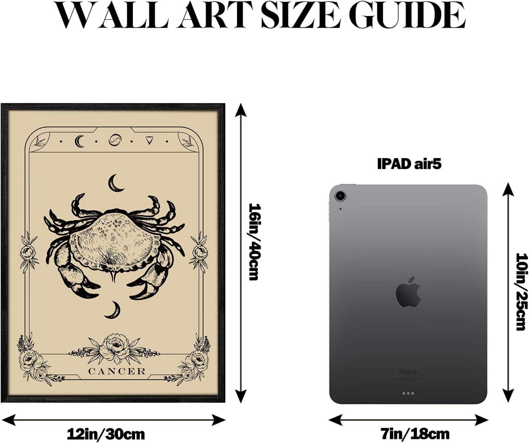 Konstellation Leinwandbilder mit Rahmen 30x40cm Schwarz Wohnzimmer