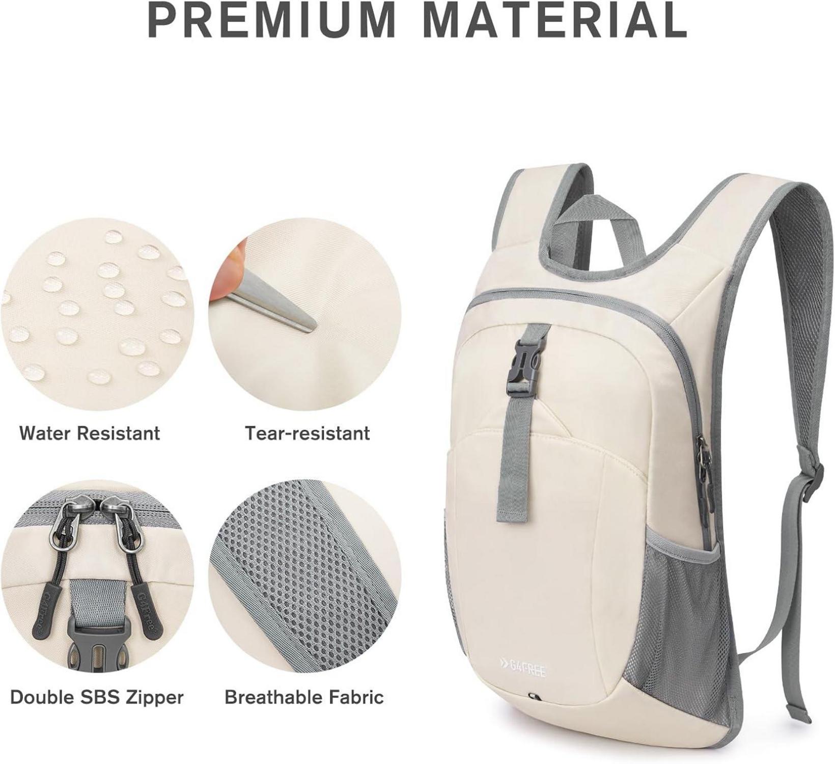 Kleiner Faltbarer Rucksack 12L Leicht für Outdoor Wandern Camping