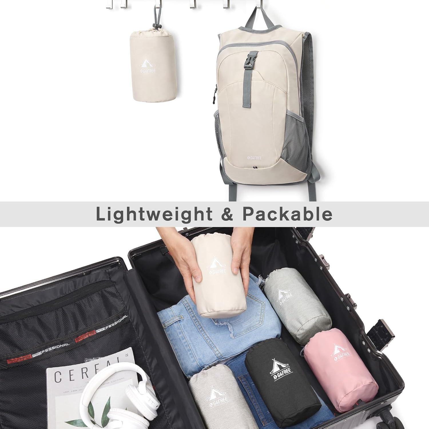 G4Free Leichter Wanderrucksack 12L für Outdoor Camping aprikose