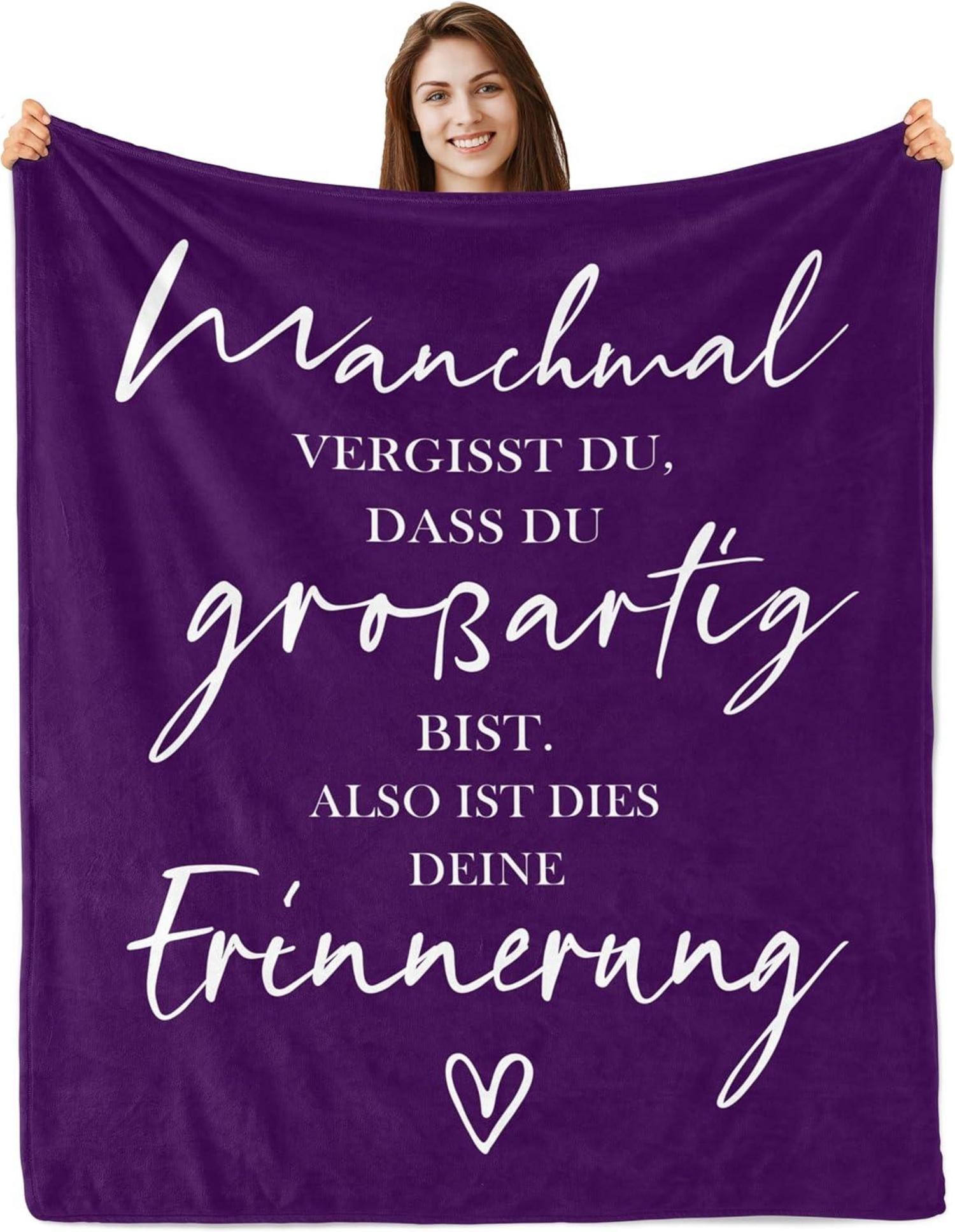 Weiche Inspirationsdecke 150x130cm Geschenk