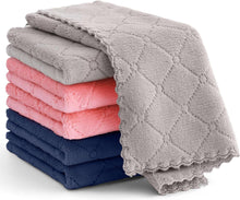 Mikrofasertücher Waschbar 6er-Pack Putzlappen Fusselfrei 30x30 cm