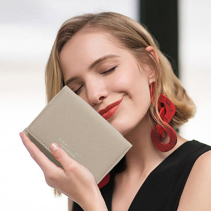 Geldbeutel Damen Klein PU Leder, Portmonee mit Münzfach, 7