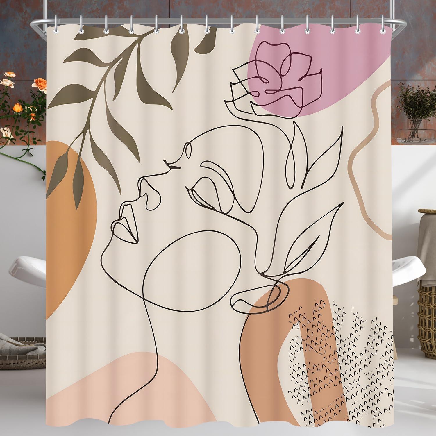 Duschvorhang Eindrücke Frauen Wasserabweisend Waschbar 180x200cm