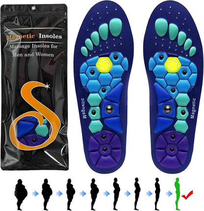 Magnetische Einlegesohlen Akupressur Schuheinlagen Plantarfasziitis