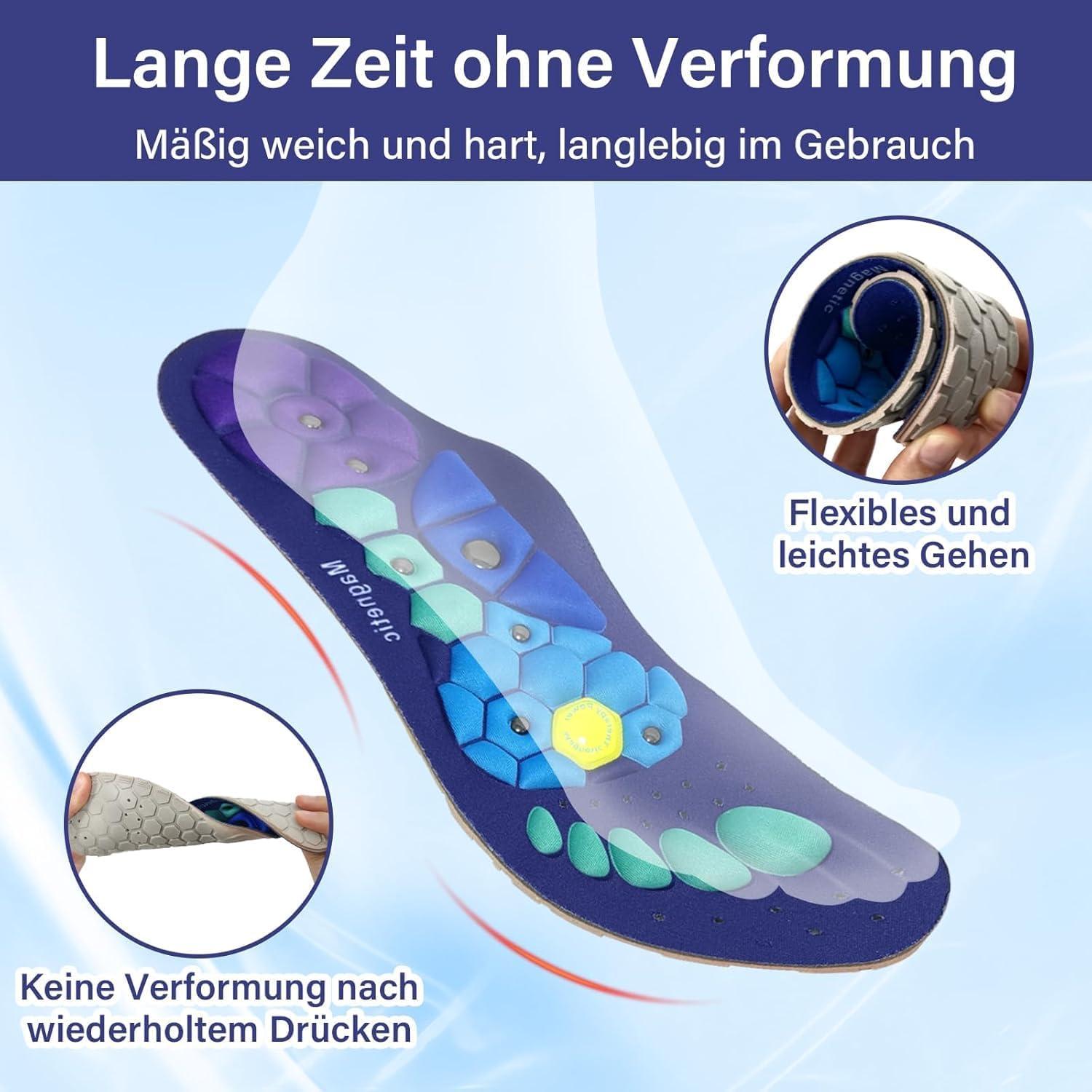 Magnetische Einlegesohlen Akupressur Schuheinlagen für