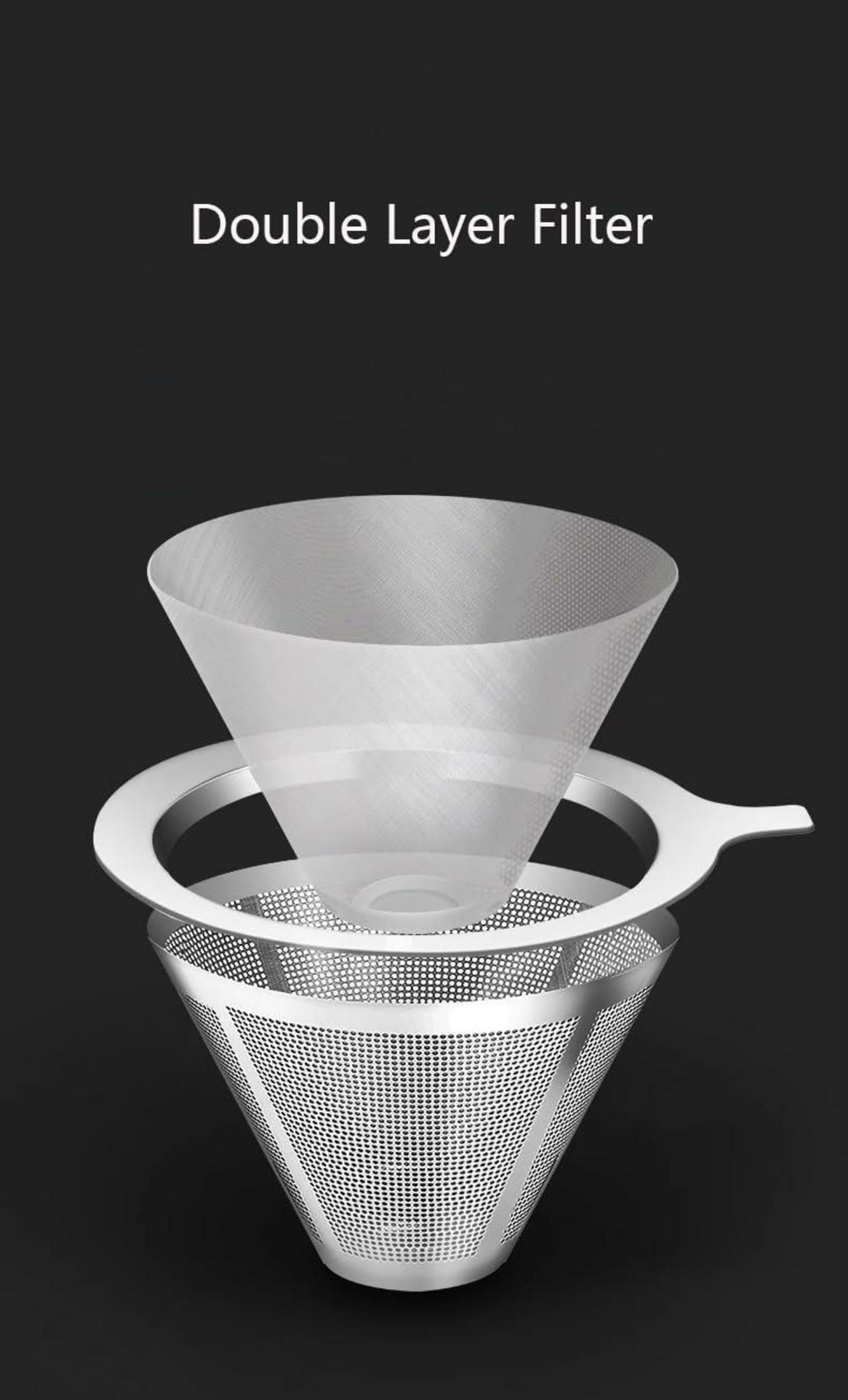 Pour Over Kaffeemaschine Glas Handtropf Brauer Permanentfilter 600 ml
