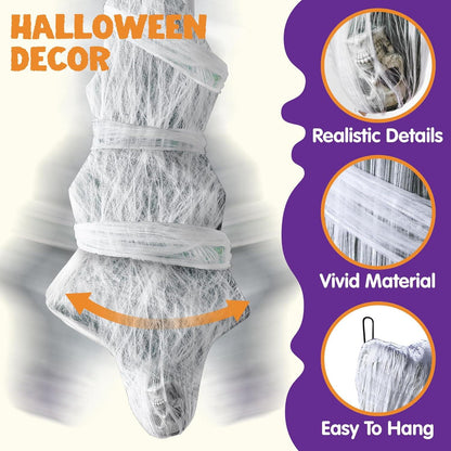 Halloween-Kokon-Leiche zum Aufhängen für gruselige