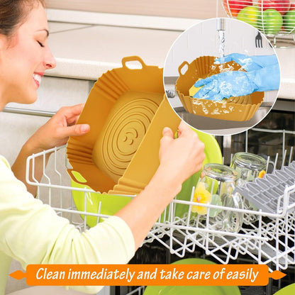 Silikonform für Heißluftfritteuse 4er Set Zubehör Pot Liners 22cm