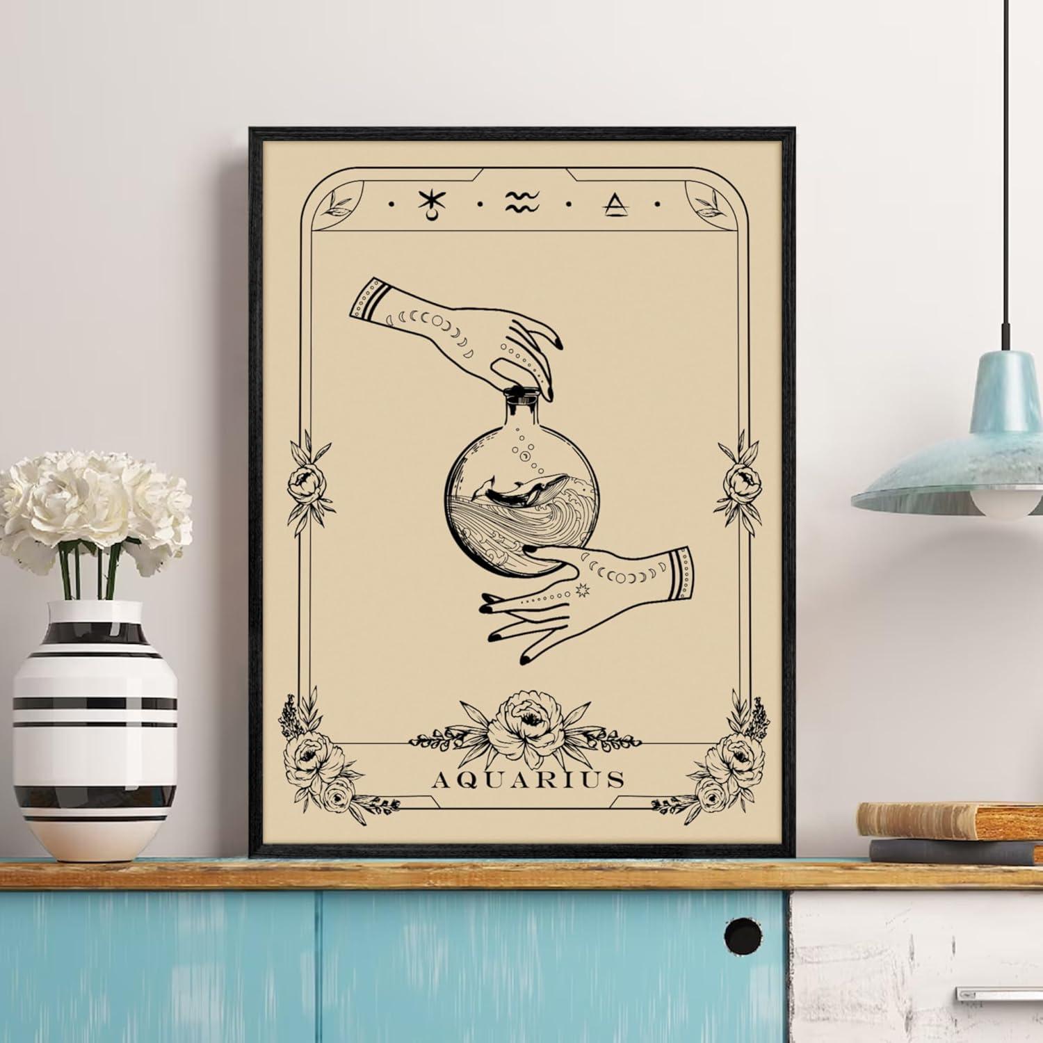 MHARTK66 Konstellation Leinwandbilder mit Rahmen - Schwarz