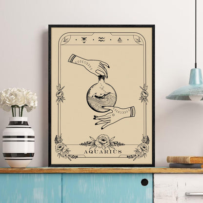 MHARTK66 Konstellation Leinwandbilder mit Rahmen - Schwarz