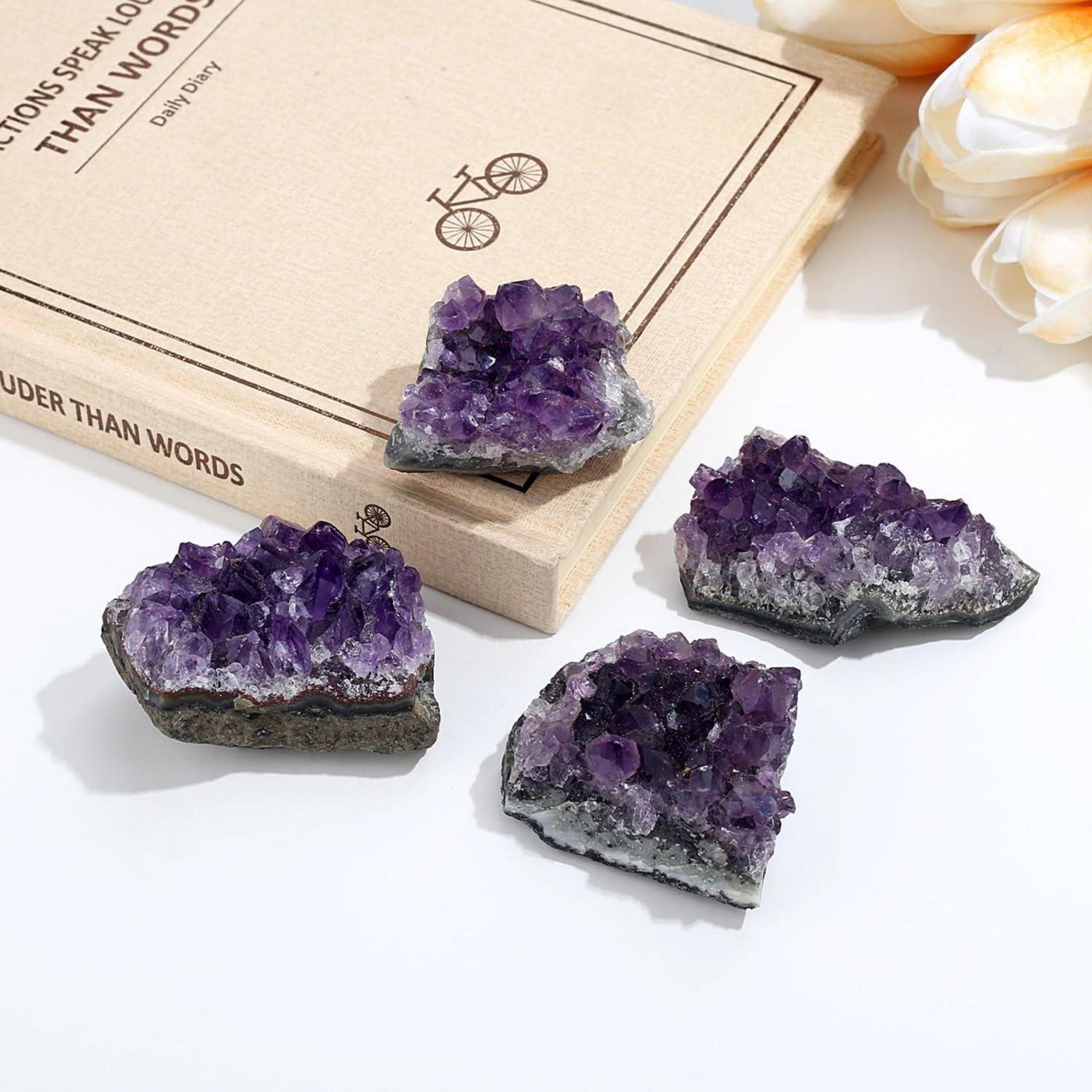 Natürlicher Amethyst Kristall Druse Rohstein 50-70g Cluster Heilsteine