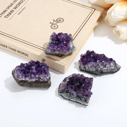 Natürlicher Amethyst Kristall Druse Rohstein 50-70g Cluster Heilsteine