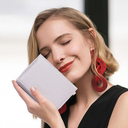 Geldbeutel Damen Klein PU Leder mit Münzfach und 7