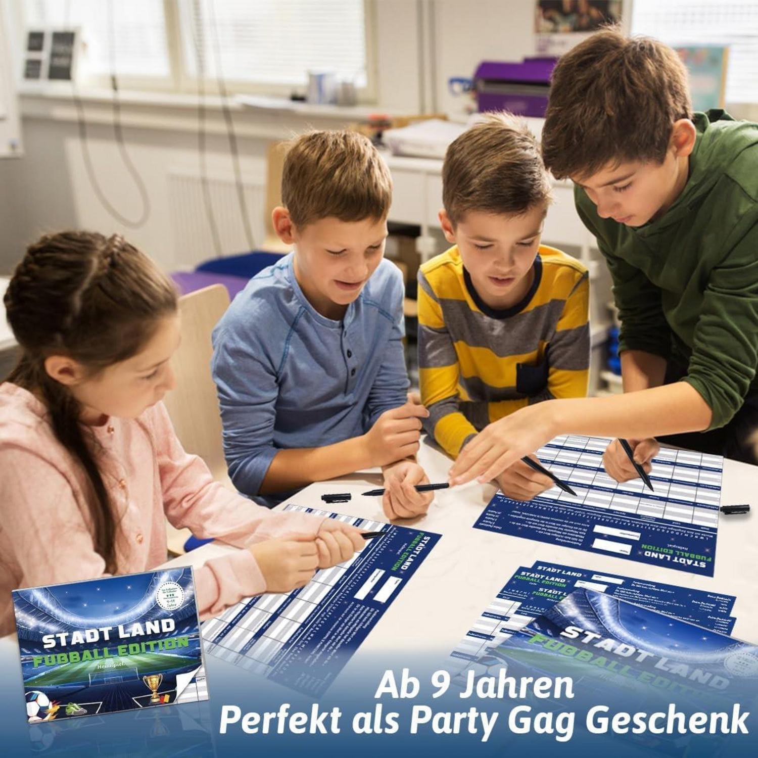 Stadt Land Fussball Edition Spiele Geschenk Jungen Activity Spiel