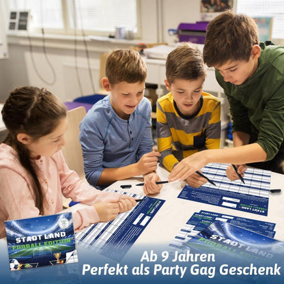Stadt Land Fussball Edition Spiele Geschenk Jungen Activity Spiel