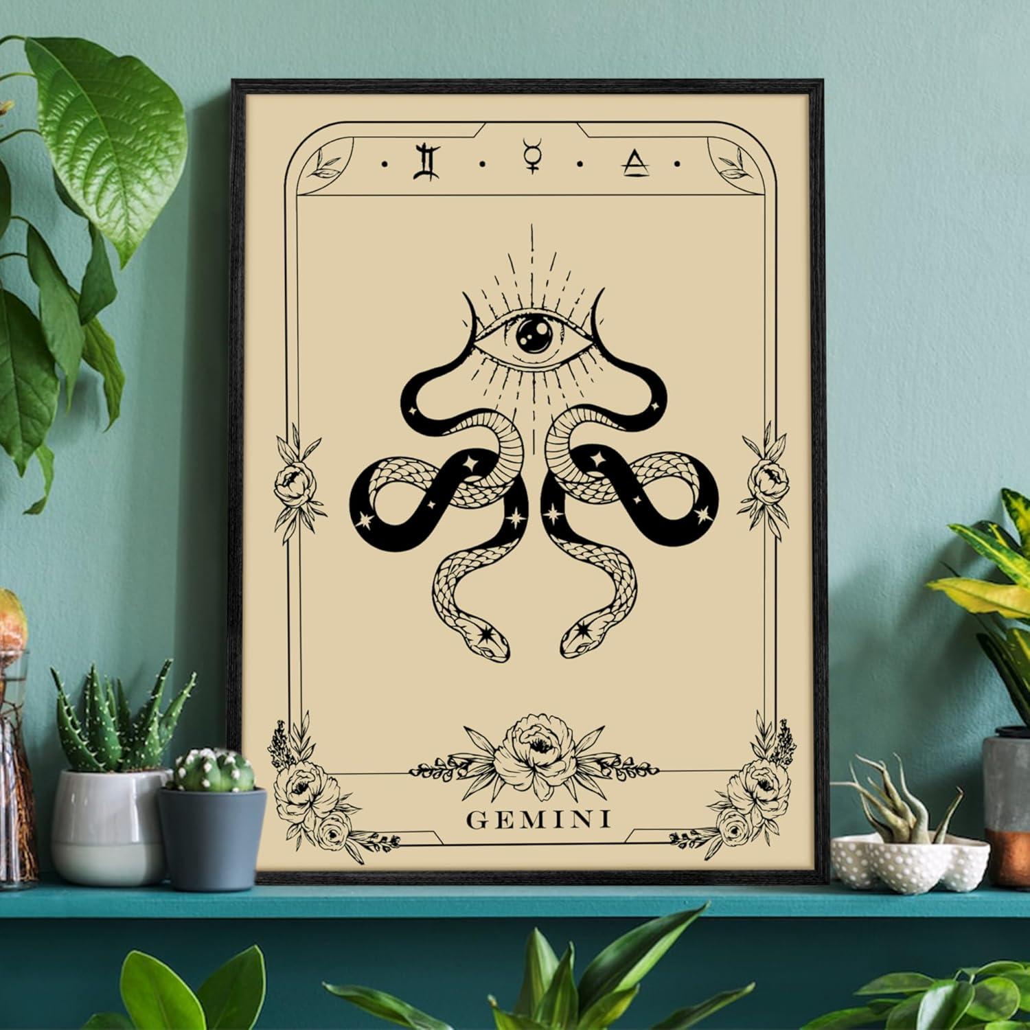 MHARTK66 Konstellation Leinwandbild mit Rahmen Schwarz 40x60