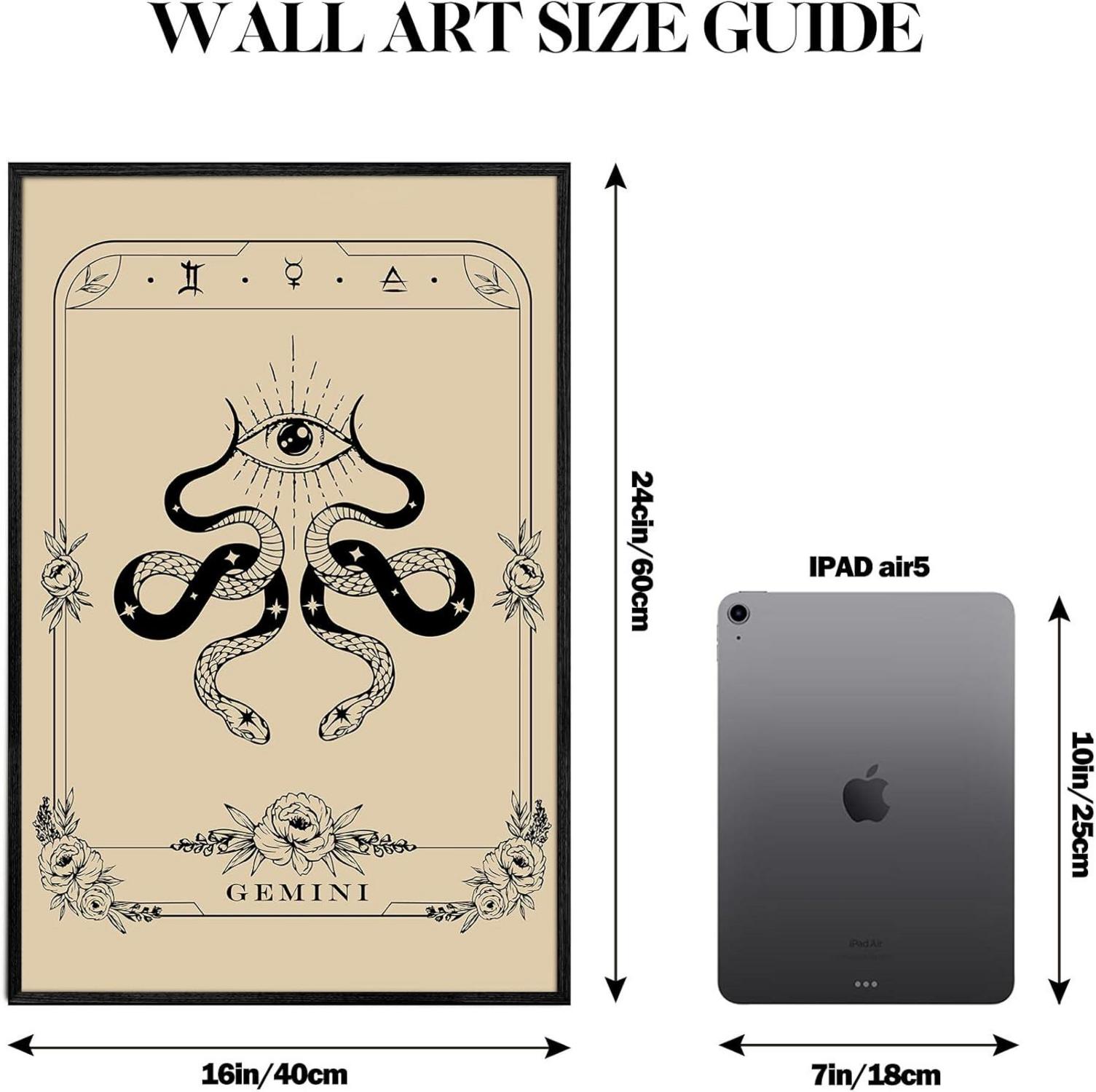 Konstellation Leinwandbilder Schwarz 40x60 cm Tarot Wandkunst