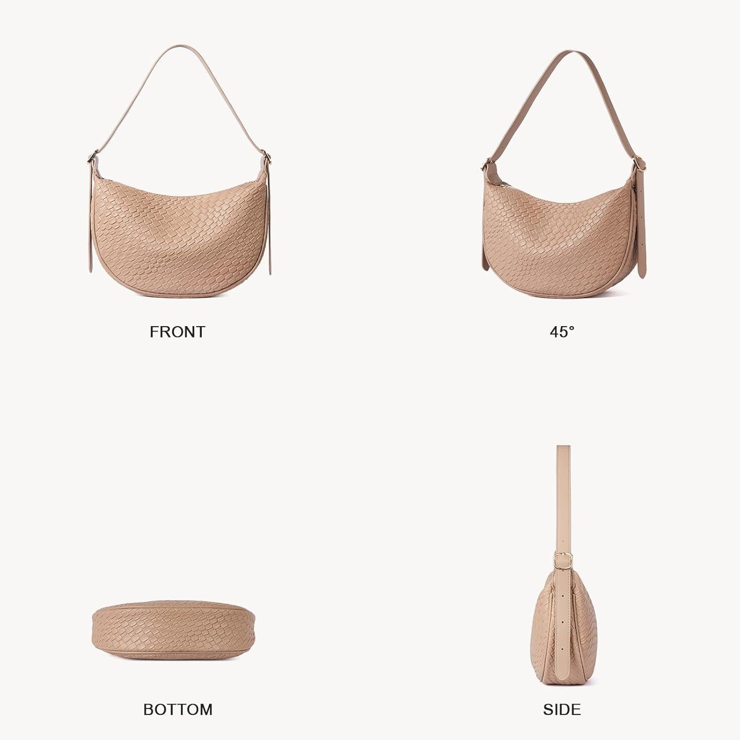 Damen Handtasche Klein Geflochtenes Umhängetasche Crossbody