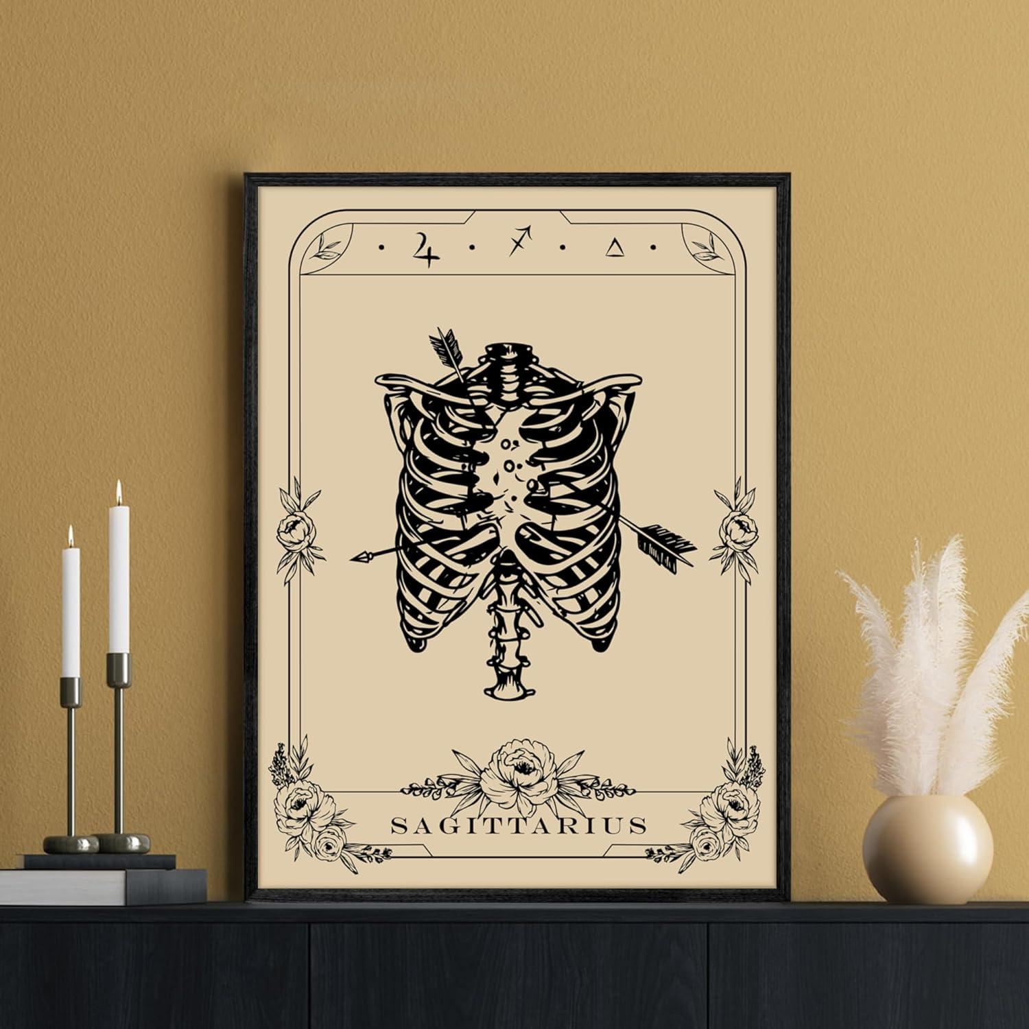 Konstellation Leinwandbild Schwarz mit Rahmen 30x40 cm Wandkunst